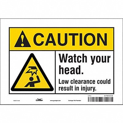 Safety Sign 7 inx10 in Vinyl