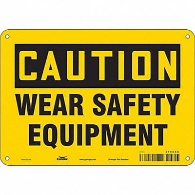 Safety Sign 7 in x 10 in Aluminum