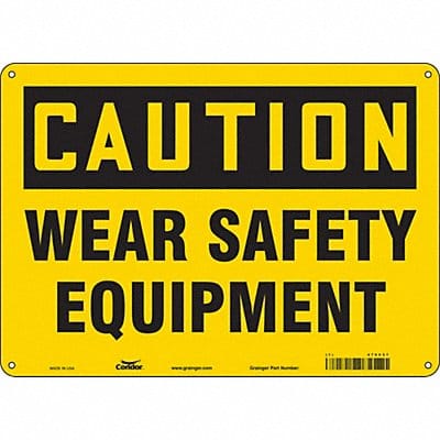 Safety Sign 10 in x 14 in Aluminum