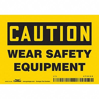 Safety Sign 3 1/2 inx5 in Vinyl