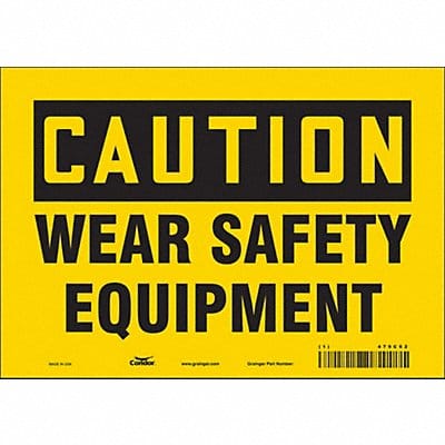 Safety Sign 7 in x 10 in Vinyl