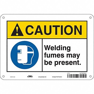 Safety Sign 7 in x 10 in Aluminum