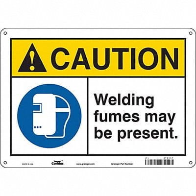 Safety Sign 10 inx14 in Polyethylene