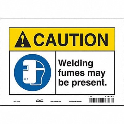 Safety Sign 7 in x 10 in Vinyl