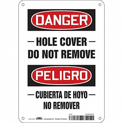 Safety Sign 10 in x 7 in Aluminum