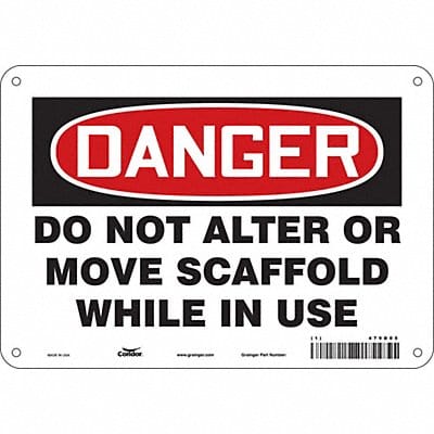 Safety Sign 7 in x 10 in Aluminum