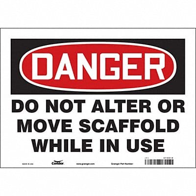 Safety Sign 10 in x 14 in Vinyl