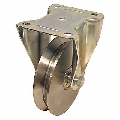 V-Groove Track-Wheel Plate Caster Rigid