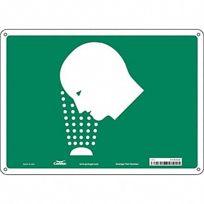 Safety Sign 10 in x 14 in Polyethylene