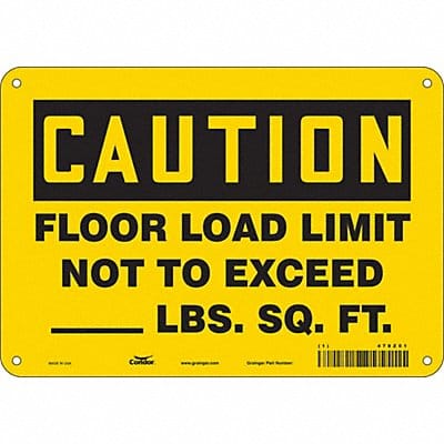 Safety Sign 7 in x 10 in Polyethylene