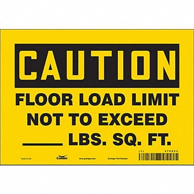 Safety Sign 7 in x 10 in Vinyl