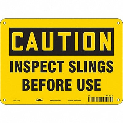 Safety Sign 7 in x 10 in Aluminum