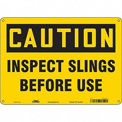 Safety Sign 10 in x 14 in Aluminum