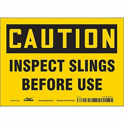 Safety Sign 5 in x 7 in Vinyl