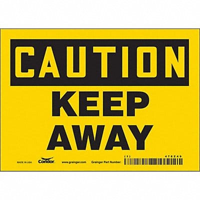 Safety Sign 5 in x 7 in Vinyl