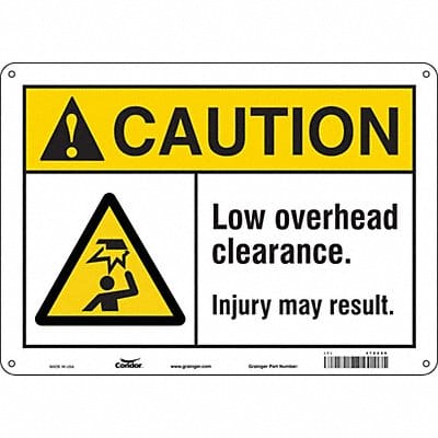 Safety Sign 10 in x 14 in Polyethylene