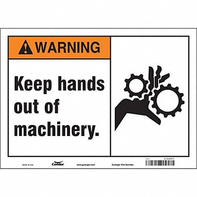 Safety Sign 10 in x 14 in Vinyl