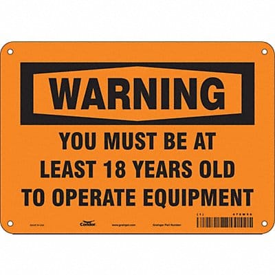 Safety Sign 7 in x 10 in Aluminum