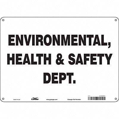 Safety Sign 10 in x 14 in Aluminum