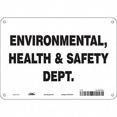 Safety Sign 7 in x 10 in Polyethylene