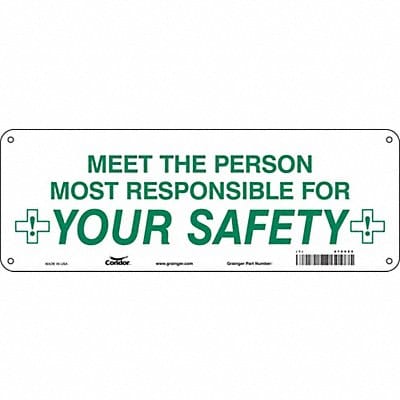 Safety Sign 5 in x 14 in Vinyl