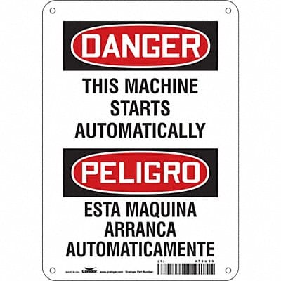 Safety Sign 14 in x 10 in Polyethylene