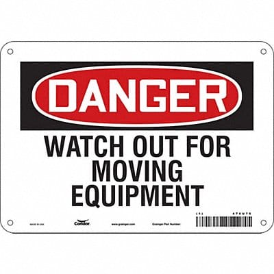 Safety Sign 7 in x 10 in Aluminum