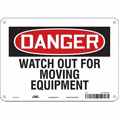 Safety Sign 7 inx10 in Polyethylene