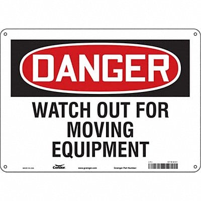 Safety Sign 10 in x 14 in Polyethylene