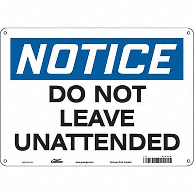 Safety Sign 10 in x 14 in Polyethylene