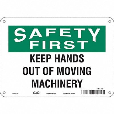 Safety Sign 7 in x 10 in Aluminum