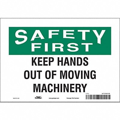 Safety Sign 7 inx10 in Vinyl