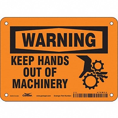 Safety Sign 5 in x 7 in Aluminum