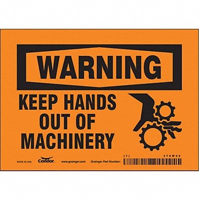 Safety Sign 5 inx7 in Vinyl