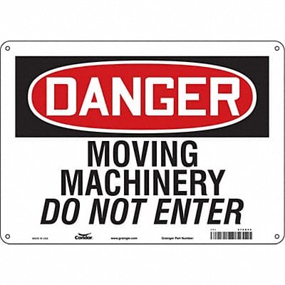 Safety Sign 10 in x 14 in Aluminum