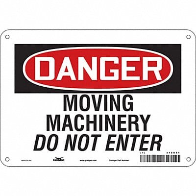 Safety Sign 7 inx10 in Polyethylene