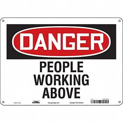 Safety Sign 10 in x 14 in Aluminum