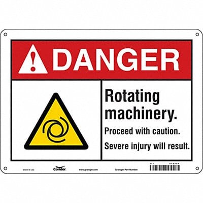 Safety Sign 10 in x 14 in Aluminum