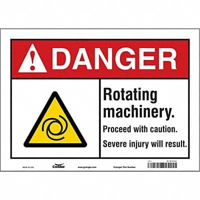 Safety Sign 10 inx14 in Vinyl