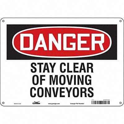 Safety Sign 10 in x 14 in Polyethylene