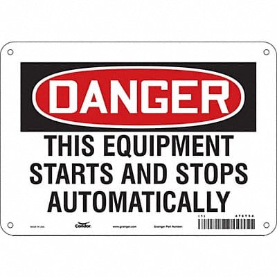 Safety Sign 7 in x 10 in Aluminum