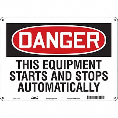 Safety Sign 10 in x 14 in Polyethylene