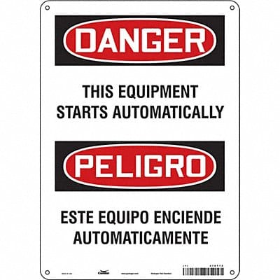 Safety Sign 14 inx10 in Polyethylene