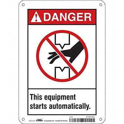 Safety Sign 10 in x 7 in Aluminum