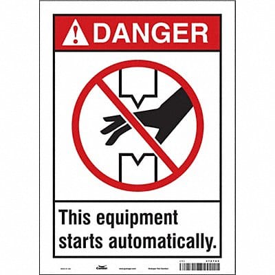 Safety Sign 14 in x 10 in Vinyl