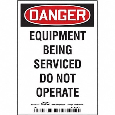 Safety Sign 5 inx3 1/2 in Vinyl