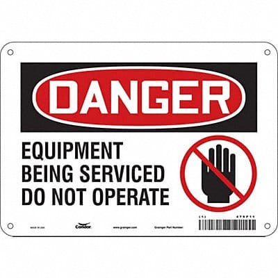 Safety Sign 7 in x 10 in Polyethylene