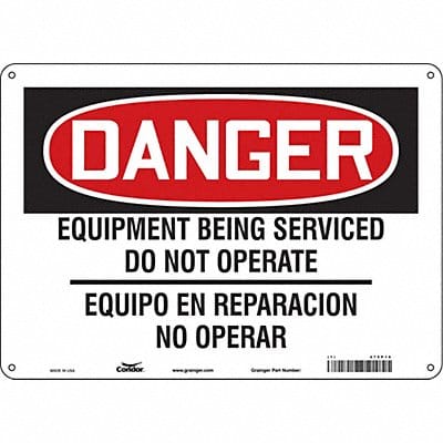 Safety Sign 10 in x 14 in Polyethylene