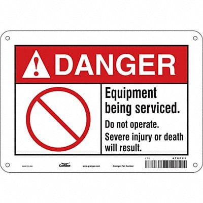 Safety Sign 7 in x 10 in Aluminum