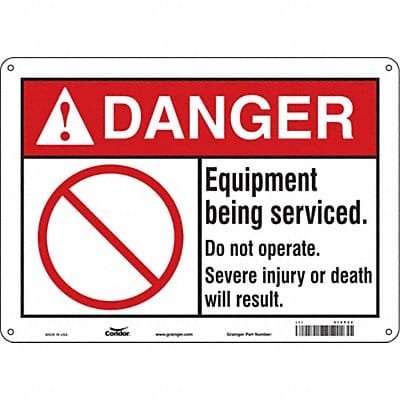 Safety Sign 10 in x 14 in Aluminum